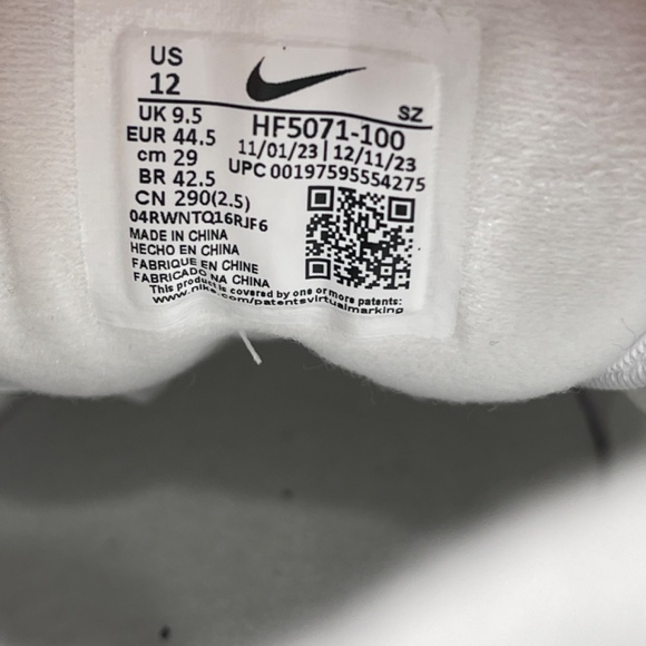 NIKE Air Max 1 White/Alchemy Pink/Photo Blue/Lilac WMNS 12 Mens 10.5 HF5071-100 - Picture 9 of 9